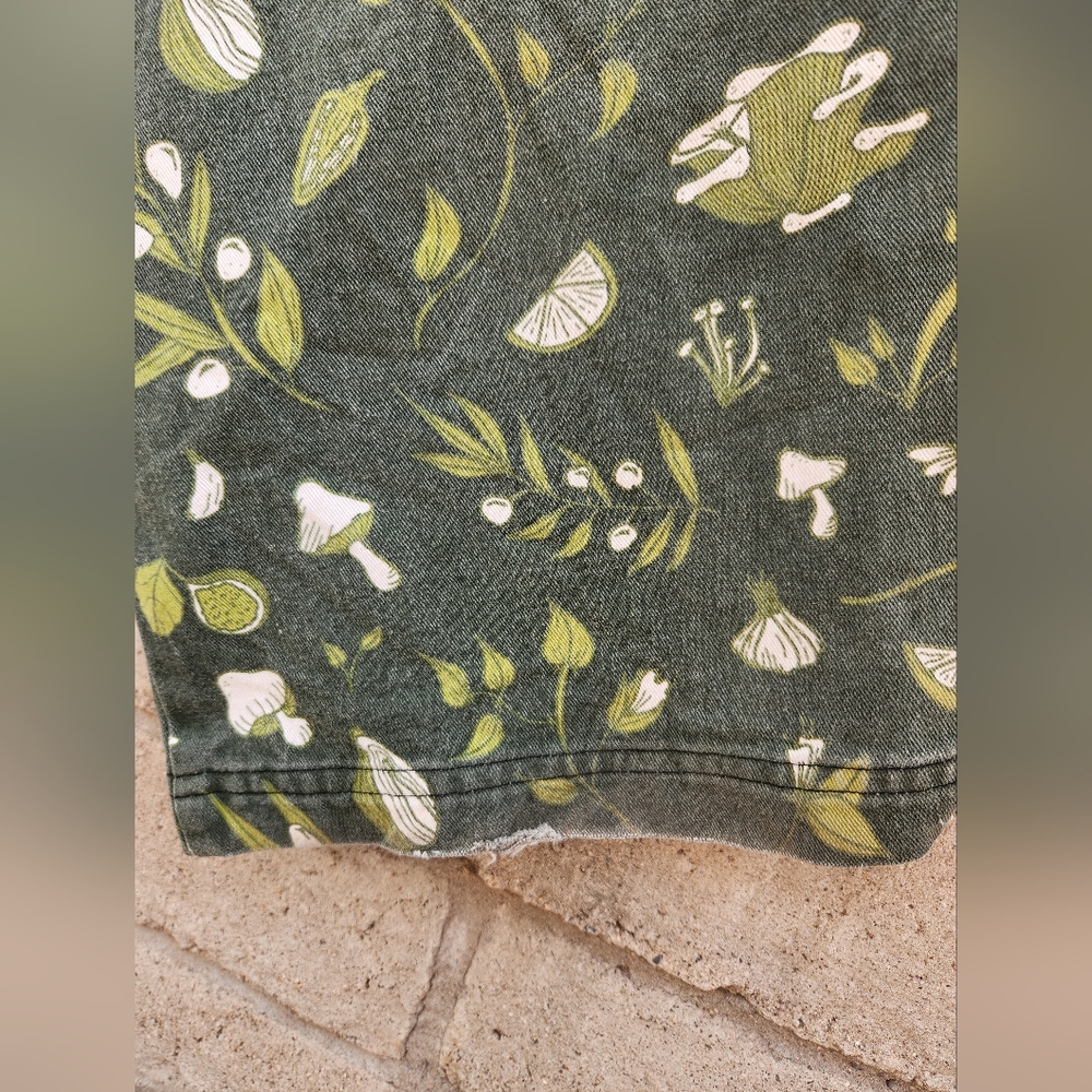 Big Bud Press Olive Green Botanical Pants "the Cookbook" Rare, well loved.